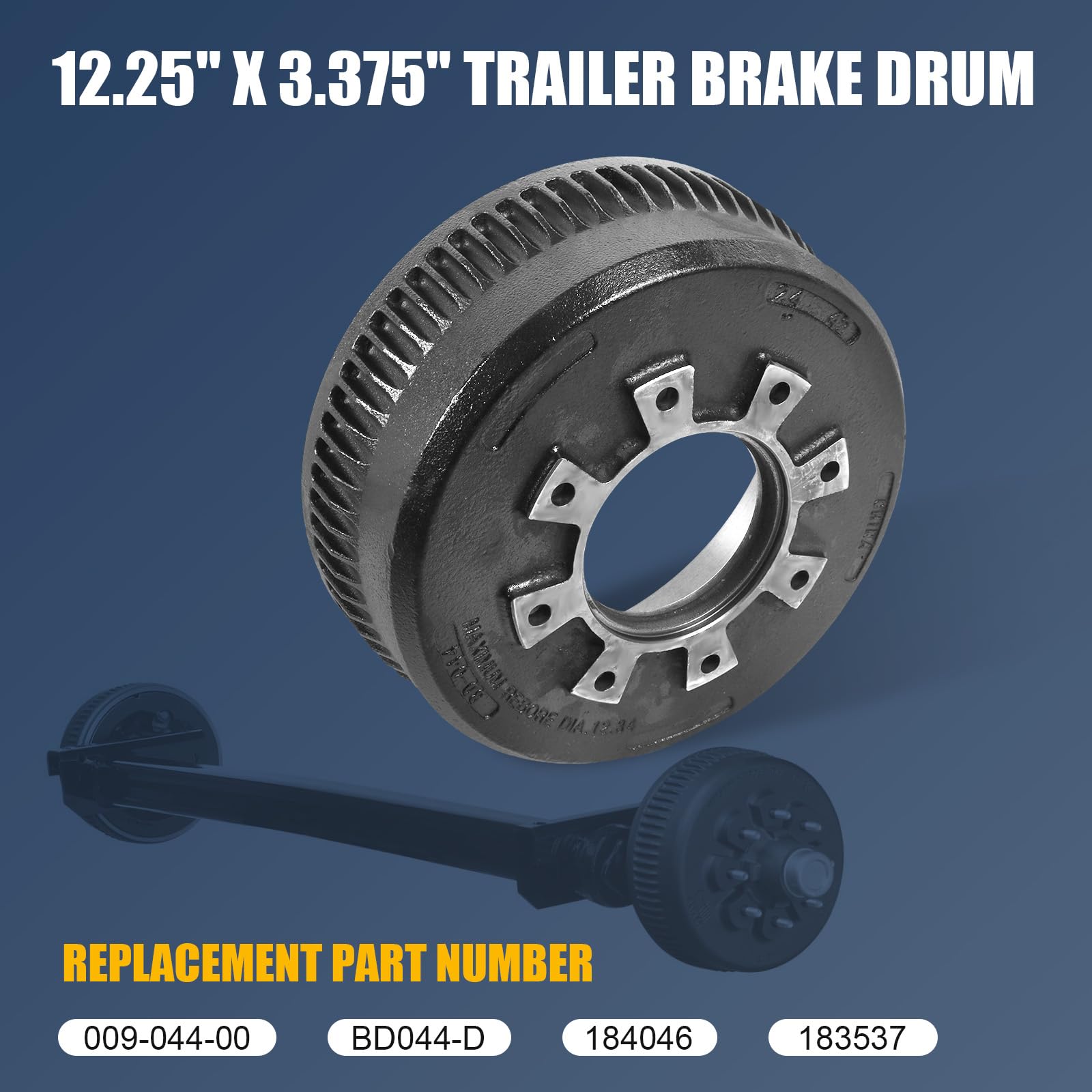 M♡ M-PARTS fits Dexter LCI Hub Brake Drum 10K GD Trailer Axle 9